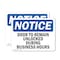Signmission Door To Remain Unlocked During Business Hours, 10 in W x Rectangle, Vinyl Decal OS-2PACK-NS-D-710-L-11529 - alternate 1